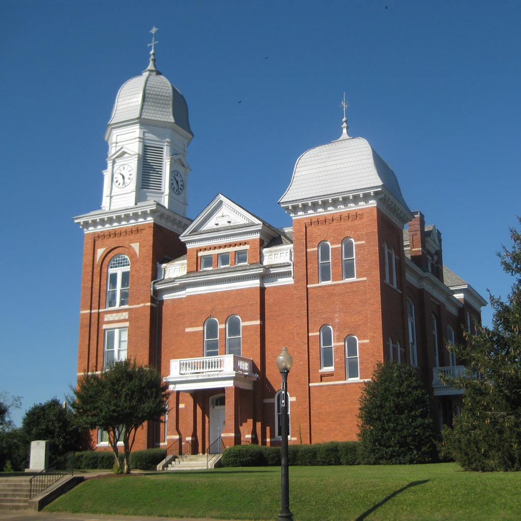 Eastern face of the 1902 courthouse and clock tower in Taliaferro County, Georgia. Photo Credit: TampAGS, for AGS Media